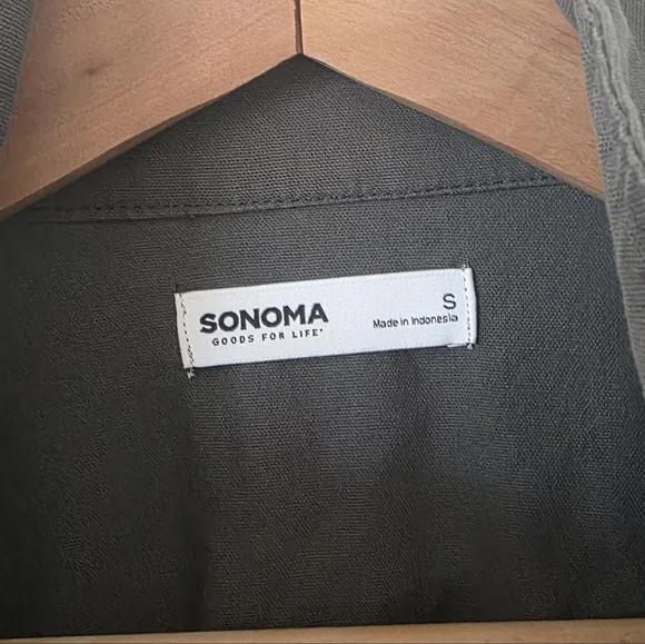 Sonoma Olive Bomber Jacket Cotton Lightweight Small - Picture 4 of 11